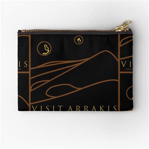 Outline Drawing Visit Arrakis Dune Movie Zipper Pouch By Yelena Ua