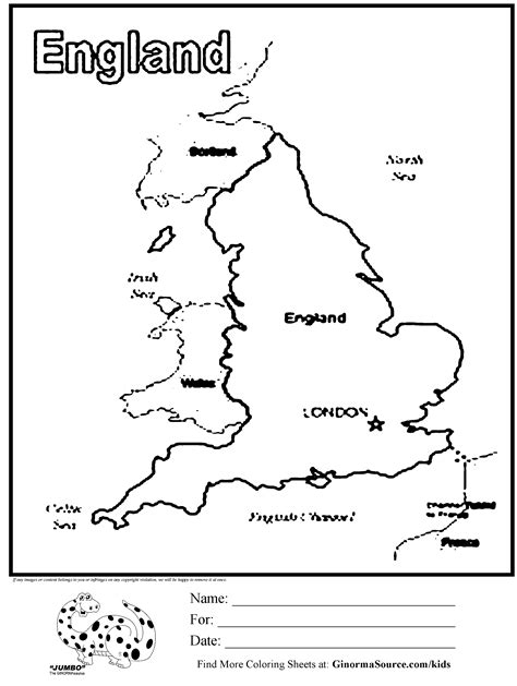 Map Of Uk Coloring Pages Learny Kids