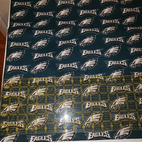Nfl Philadelphia Eagles Cotton Fabric By The Yard 58 Etsy