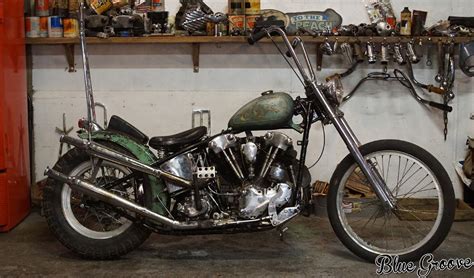 Blue Groove Shop Blog Sold 41 Knucklehead Chopper Lawrence Greeny