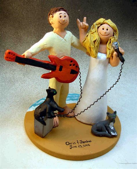 Wedding Cake Topper Of The Dayrock Stars Cake Toppers Custom