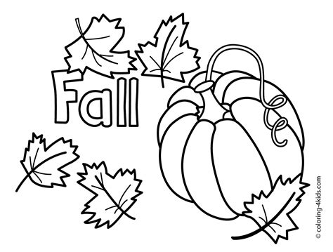Trees, raking leaves and more autumn pictures and sheets to color. Autumn coloring pages with pumpkin for kids, seasons ...