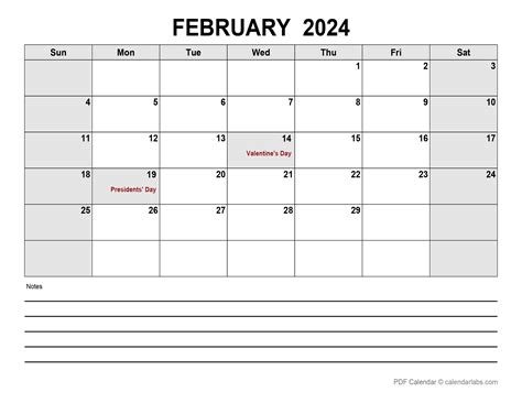 February 2024 Calendar Calendarlabs - vrogue.co