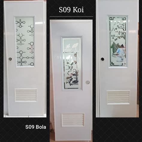 Harga upvc leaf window rp 250.000 per m. Jual Pintu kamar mandi PVC motif kaca murah 70x195 ...