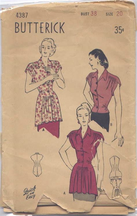 butterick 4387 vintage sewing patterns fandom