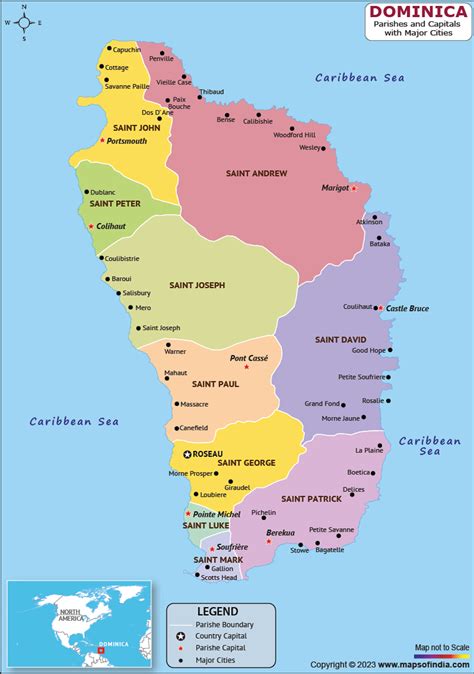 Dominica Map Hd Political Map Of Dominica