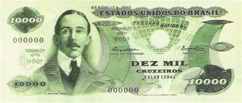 Ensaio Cédula 10 Mil Cruzeiros Santos Dumont Não Circulada R 895 Em