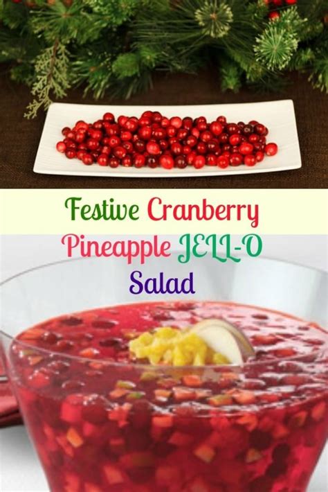 Festive Cranberry Pineapple Jell O Salad Nondon