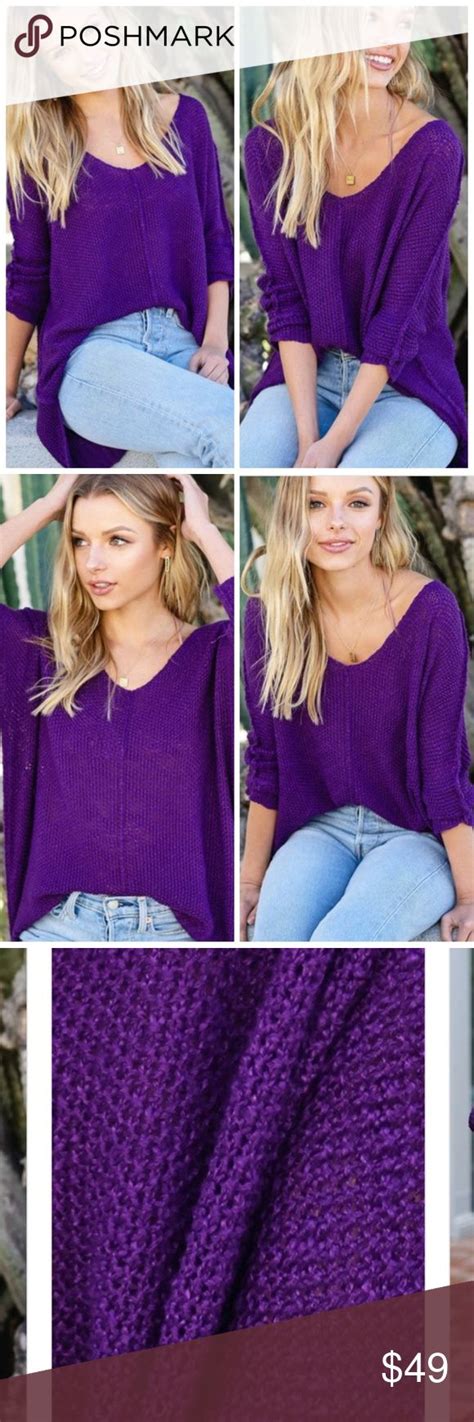 Purple Oversized Sweater Oversized Purple Sweater Clothes Design