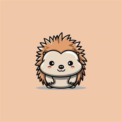 Adorable Hedgehog In Modern Flat Style 26317617 Vector Art At Vecteezy