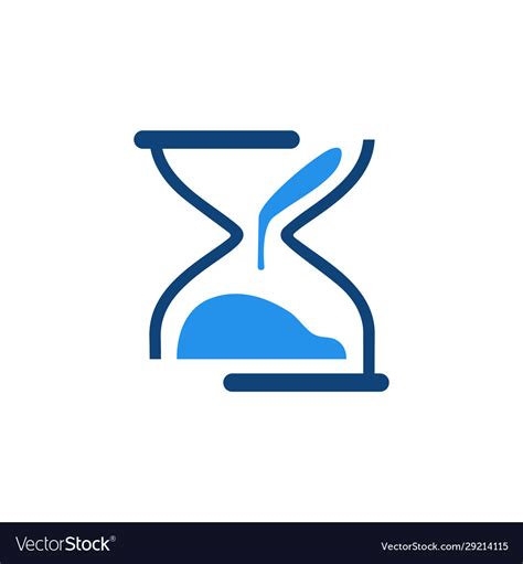Sand Time Hourglass Logo Design Clock Icon Vector Image