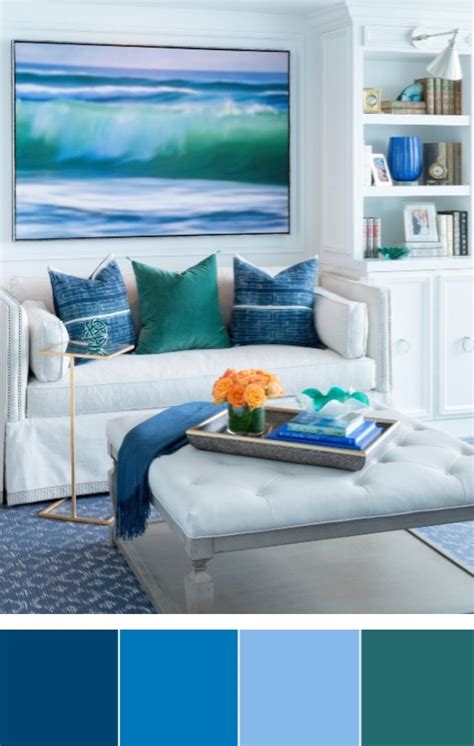 Classic Coastal Beach Color Palettes Living Room Decor Ideas Coastal