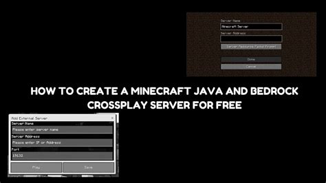 How To Create A Minecraft Java And Bedrock Crossplay Server For Free