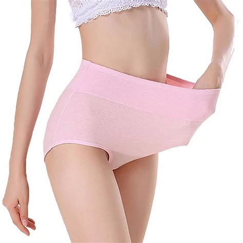 women sexy cotton breathable panties plus size high waist women s underwear panty female body