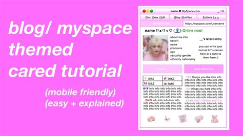 Mobile Friendly Blog Myspace Themed Carrd Tutorial Easy Step By