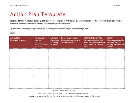 58 Free Action Plan Templates And Samples An Easy Way To Plan Actions