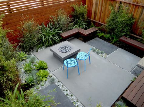 Compact Concrete Garden Backyard Landscaping Designs Modern