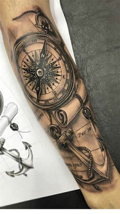 272 Best Compass Clock Map Tattoo Ideas Images On Pinterest Sleeve