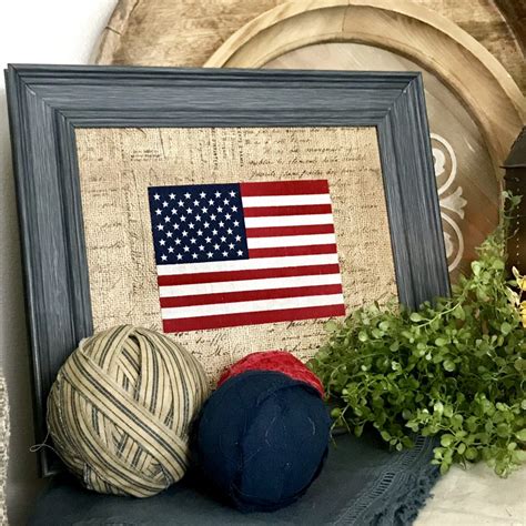 framed flag patriotic home decor - My Sweet Home Living