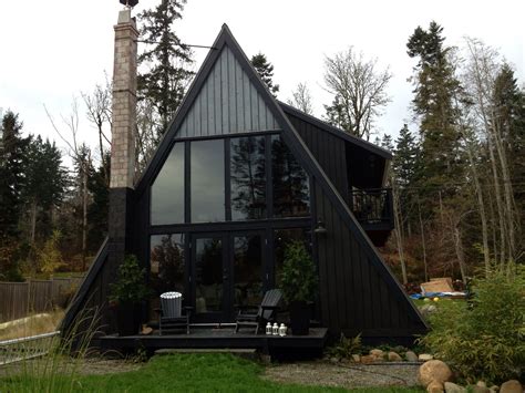 Stunning Transformation Our A Frame Cabin In Black