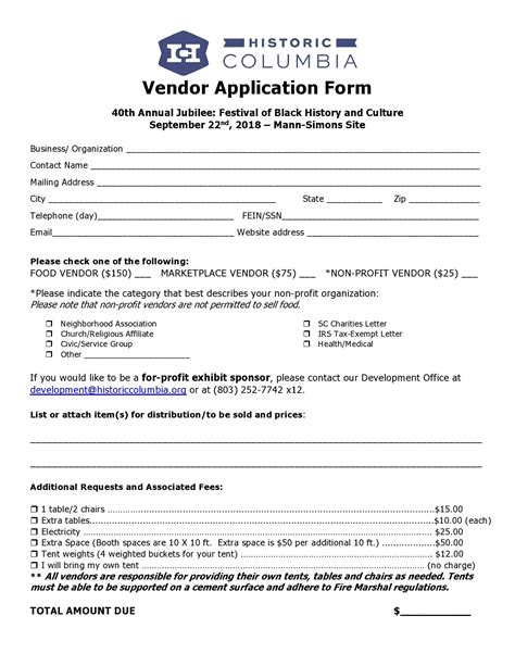 30 Free Vendor Application Forms Templates Templatearchive