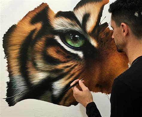 Tigre Oil Painting On Canvas Hyper Realistic Fabiano Millani S Mo