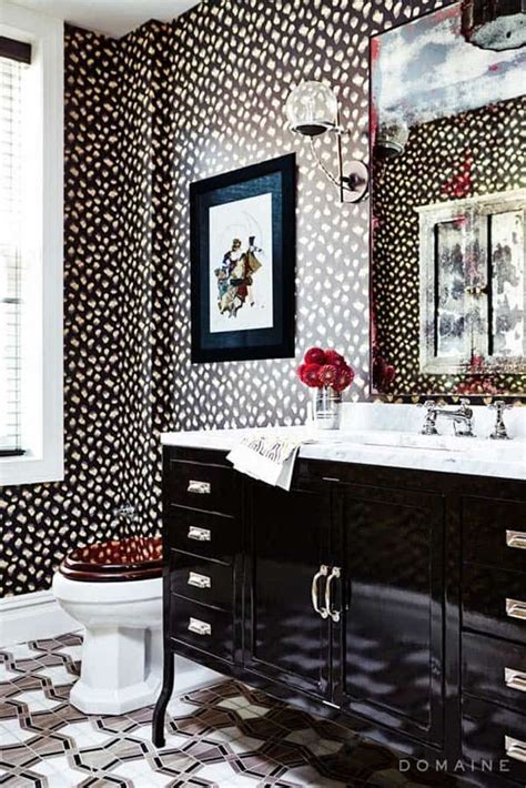 60 Creative Ways To Showcase Wallpaper On Your Walls Glamorous Bathroom
