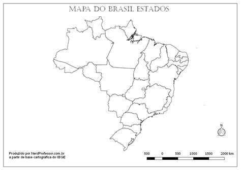 Mapa Estados E Capitais Do Brasil Colorir Nerdprofessor