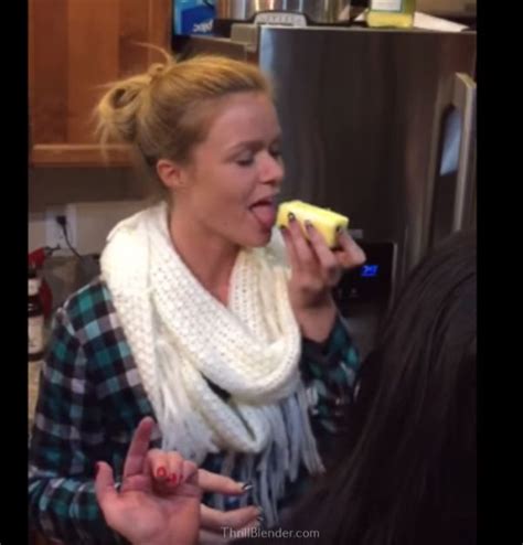 Blonde Swallows Whole Stick Of Butter Without Gagging