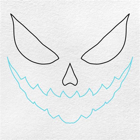 How To Draw A Scary Face Helloartsy