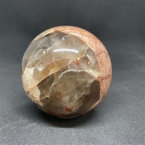 248 Belomorite Moonstone Rock Sphere In Quartz Etsy