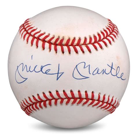 Lot Detail Mickey Mantle Signed Al Baseball Upper Deck Authenticated