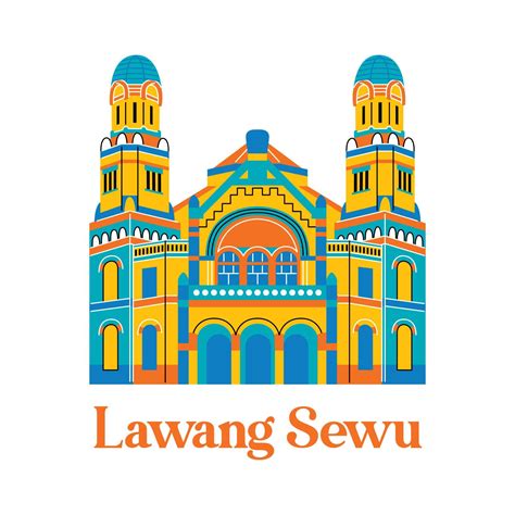 lawang sewu en estilo de diseño plano 9240972 Vector en Vecteezy
