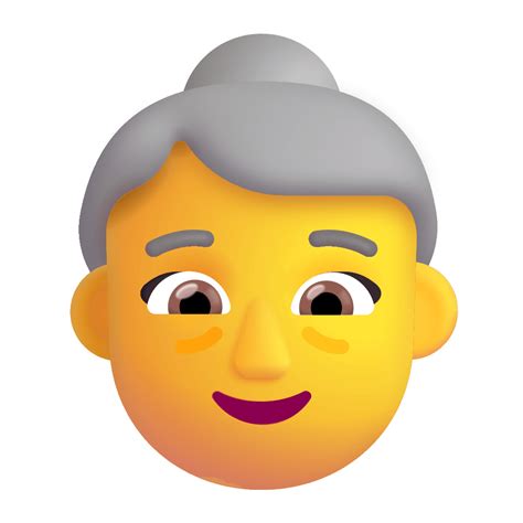 Old Woman 3d Default Icon Fluentui Emoji 3d Iconpack Microsoft