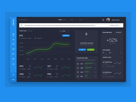 Cryptocurrency Exchange Dashboard