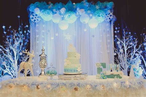 Frozen Themed Backdrop Winter Wonderland Birthday Party Frozen