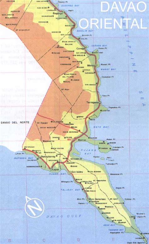 Map Of Davao Oriental Province Philippines