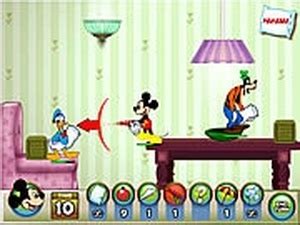 Mickey And Friends In Pillow Fight Flash Game Play Online At Chedot Com
