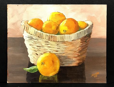 A Basket Of Oranges 8x10 Original Oil Painting Etsy