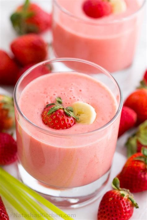 This Easy Simple And Delicious Strawberry Smoothie Recipe Combines Strawberries Cocon In