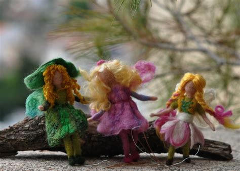 Needle Felted Waldorf Little Green Fairy Ornament Christmas