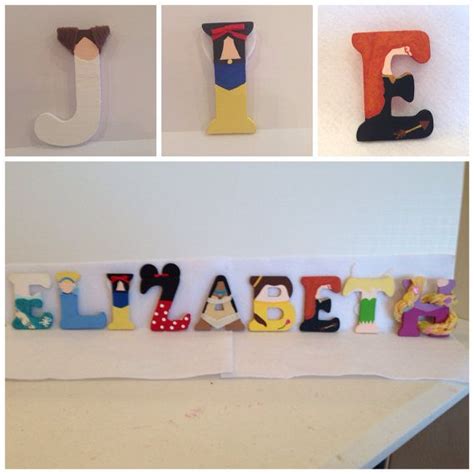 Disney Princess Letters Hand Painted To Look By Imadethiscrafts