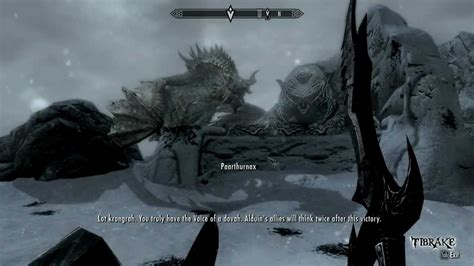 Skyrim Alduins First Battleface To Face Encounter Youtube