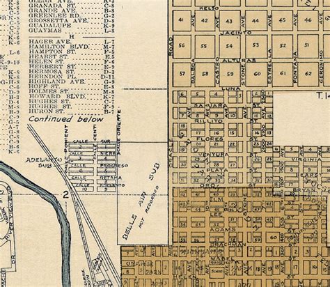 Old Map Of Tucson Arizona Vintage Maps And Prints