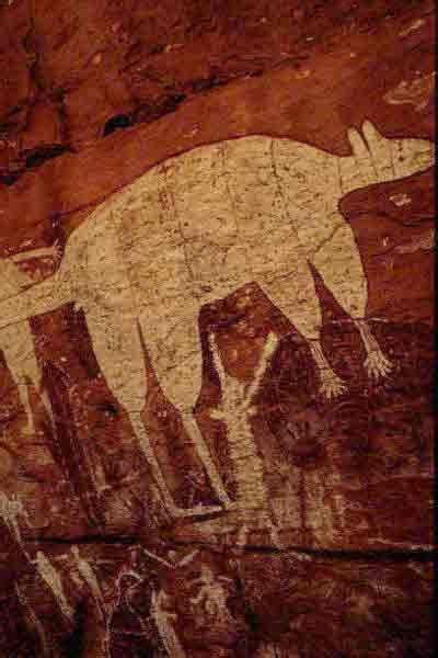 Australia Aboriginal Petroglyph Kangaroo Ancient Art Prehistoric
