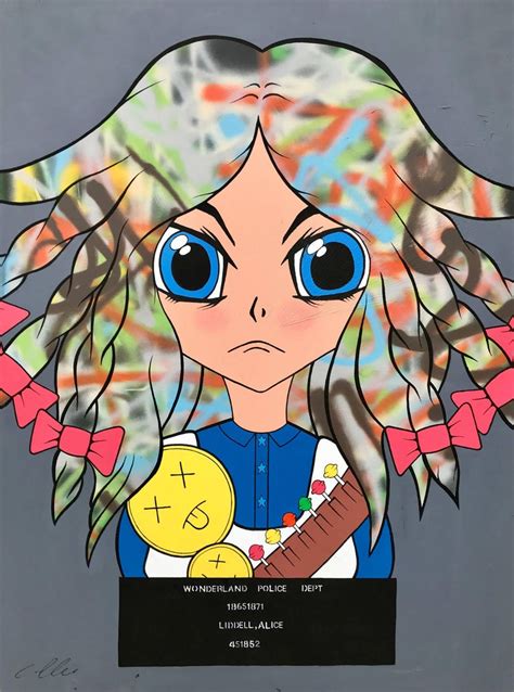 Chris Pegg Female Cartoon Figure Manga Graffiti Street Art By British