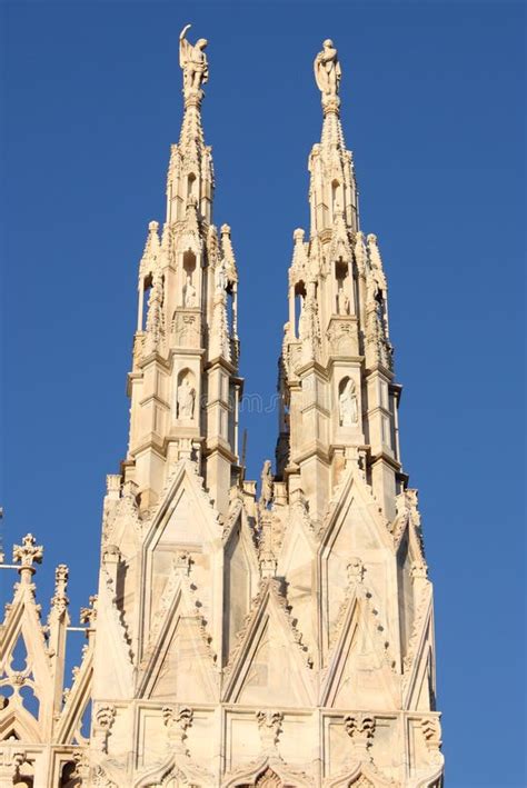 Gothic Pinnacles Of Burgos Cathedral Spain Stock Photo Image Of