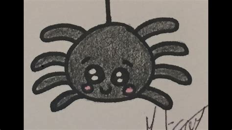 How To Draw Cute Spider Youtube
