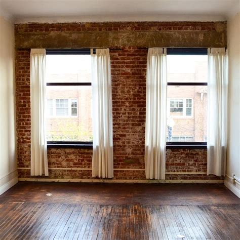 Orange County Creatives Window With Curtains Loft Windows Brick Wall