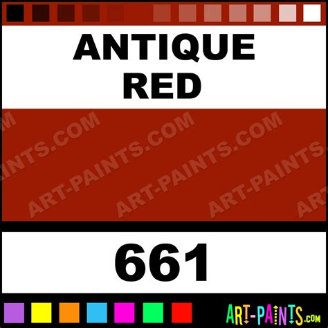 Antique Red Artists Extra Fine Oils Paints 661 Antique Red Paint